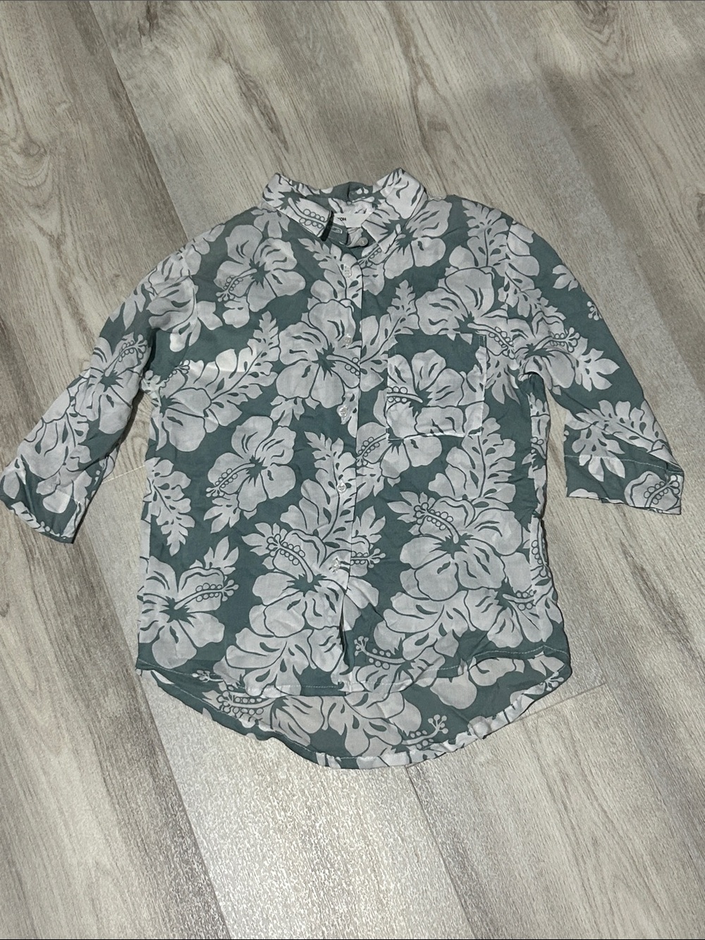 NWT Mikoh Mini Floral Button Up Long Sleeve